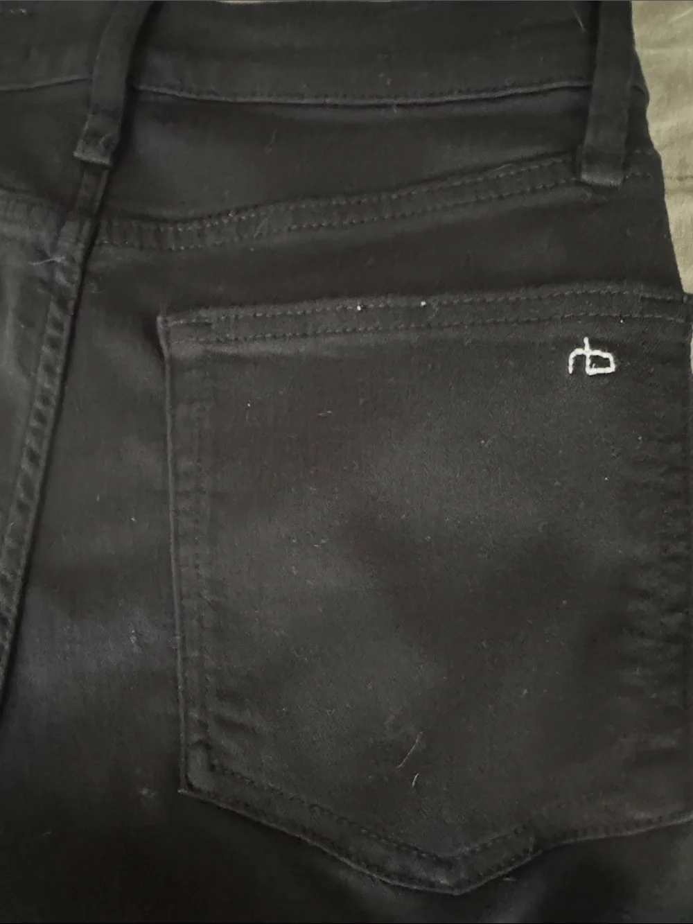 rag & bone Black Wide Leg Jeans